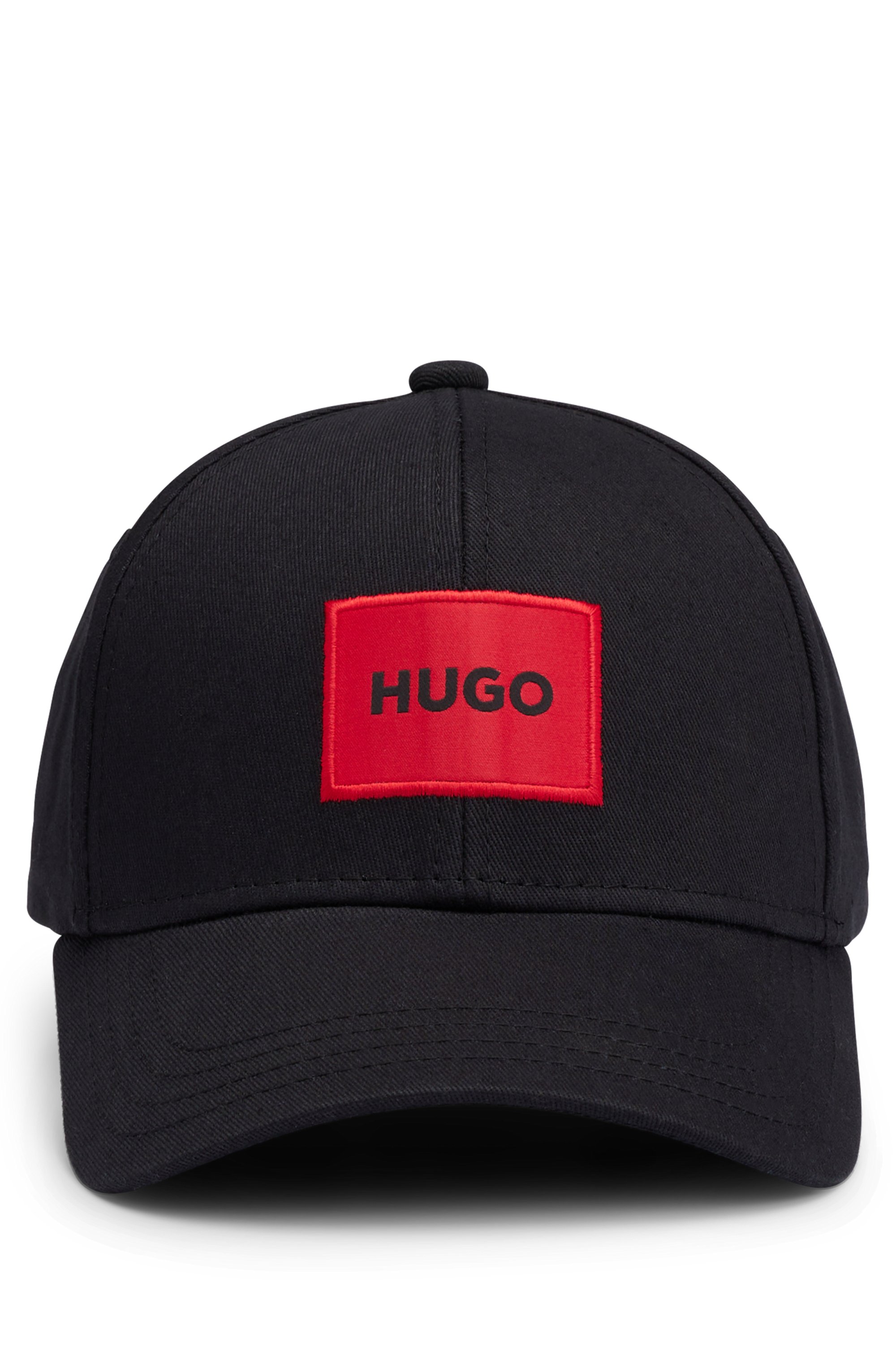 HUGO 50492745 Men-X 581-RL Cap mit rotem Logo-Etikett Schwarz