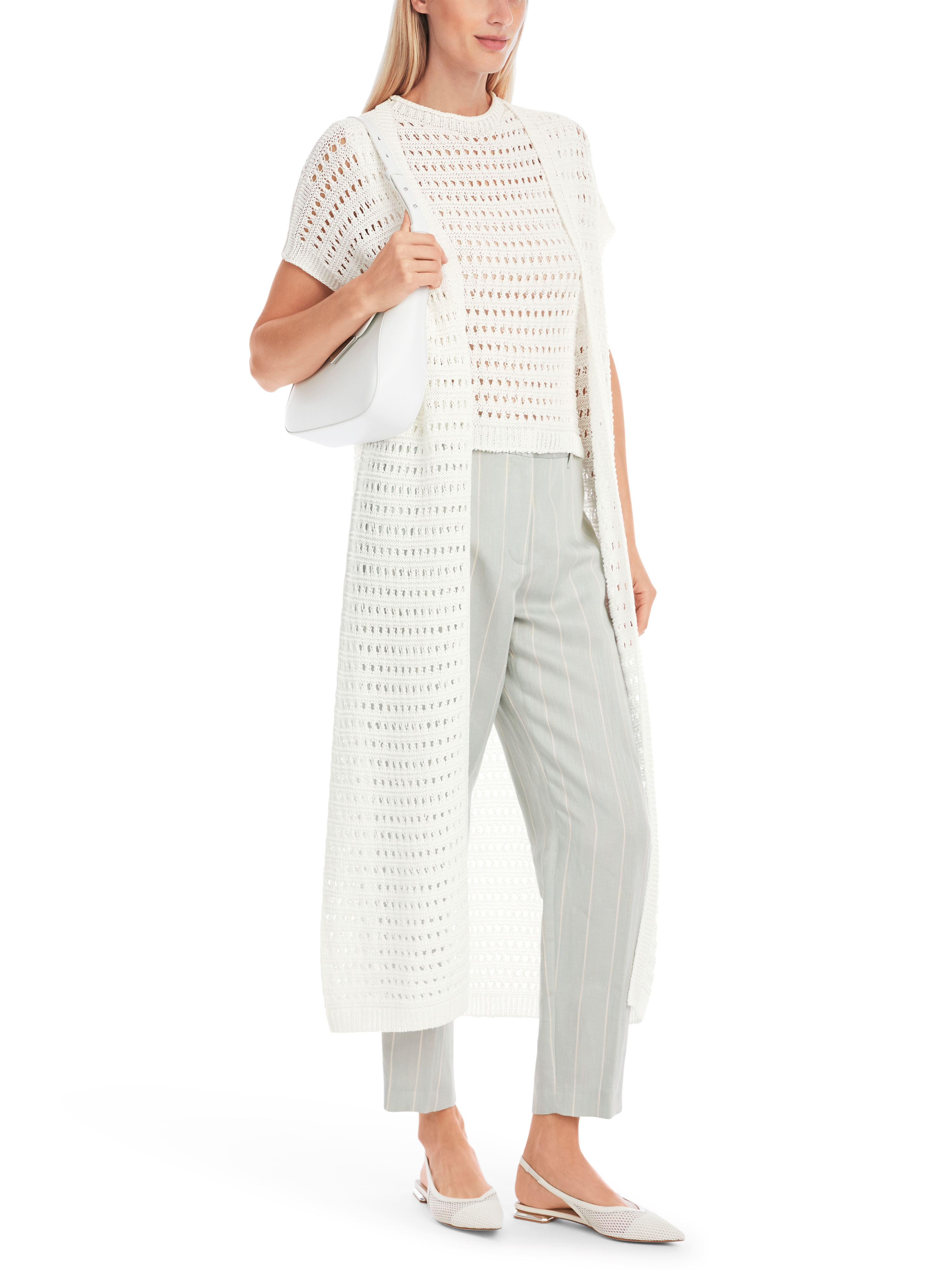 MARC CAIN  YC 37.03 M36 Damen Strick-Weste Weiß