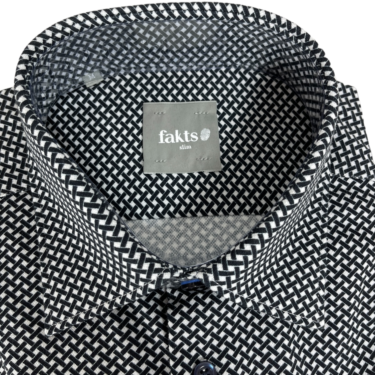 fakts 6261 Shirt Slim Fit Leisure Herren Hemd stretch 294 blue dark minimal