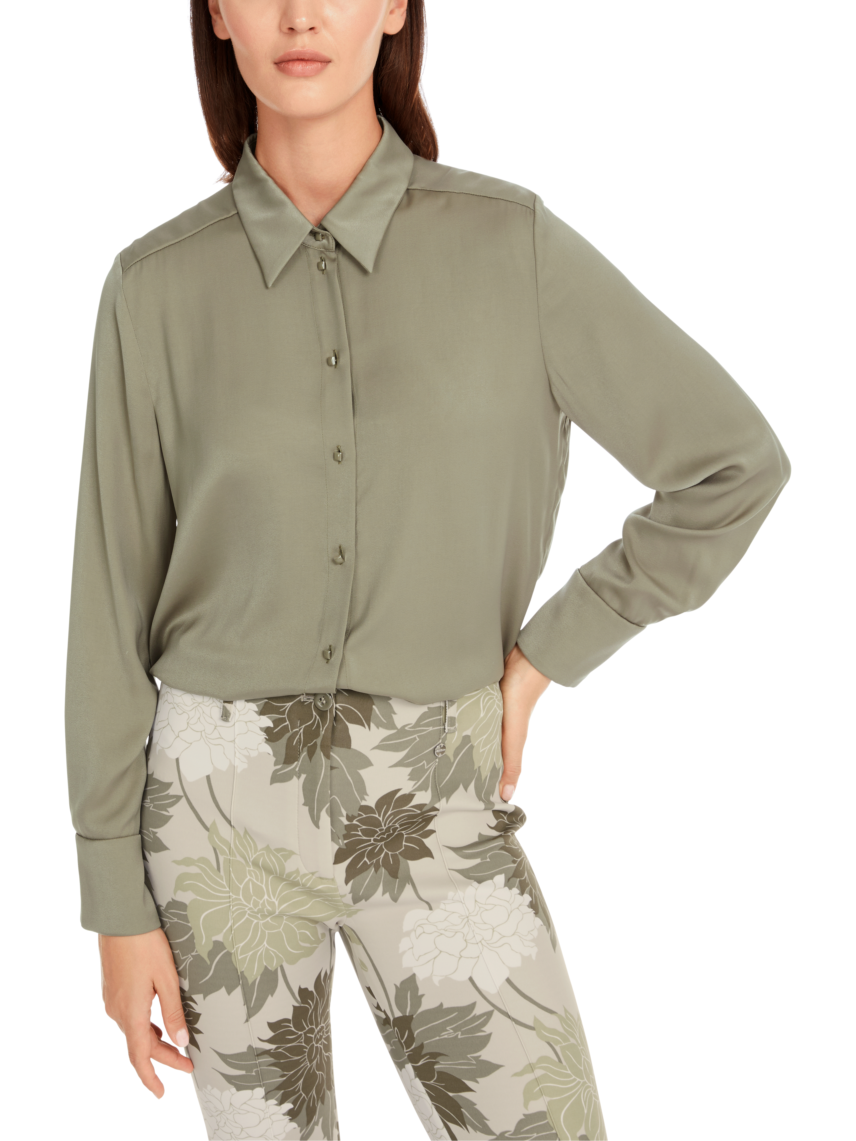 MARC CAIN YC 51.12 W01  Bluse im Viskosecrêpe sage powder
