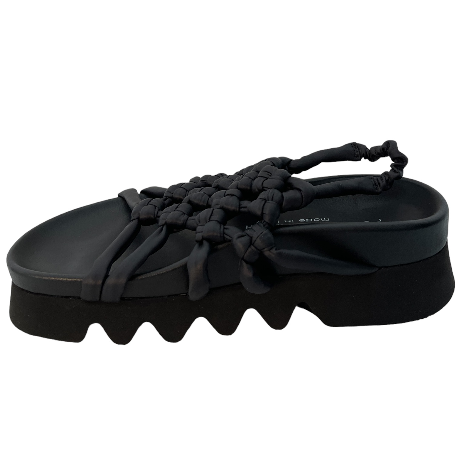 PATRIZIA BONFANTI DOVER  ALISON COTTON DAMEN PLATEAU-SANDALETTE SCHWARZ.