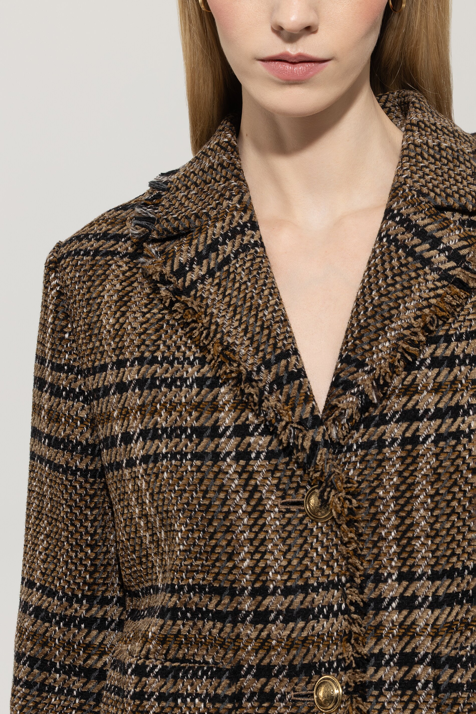 LUISA CERANO  428008/3783-0 Jacke Karo- Muster Braun
