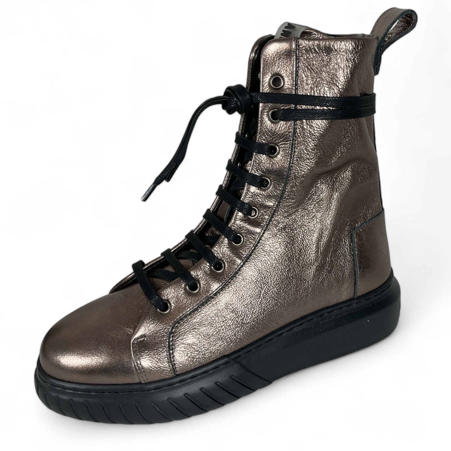 ANDIA FORA DOVER - SEILLOR UNI SILK DAMEN PLATEAU-BOOTS LEDER KUPFER METALLIC