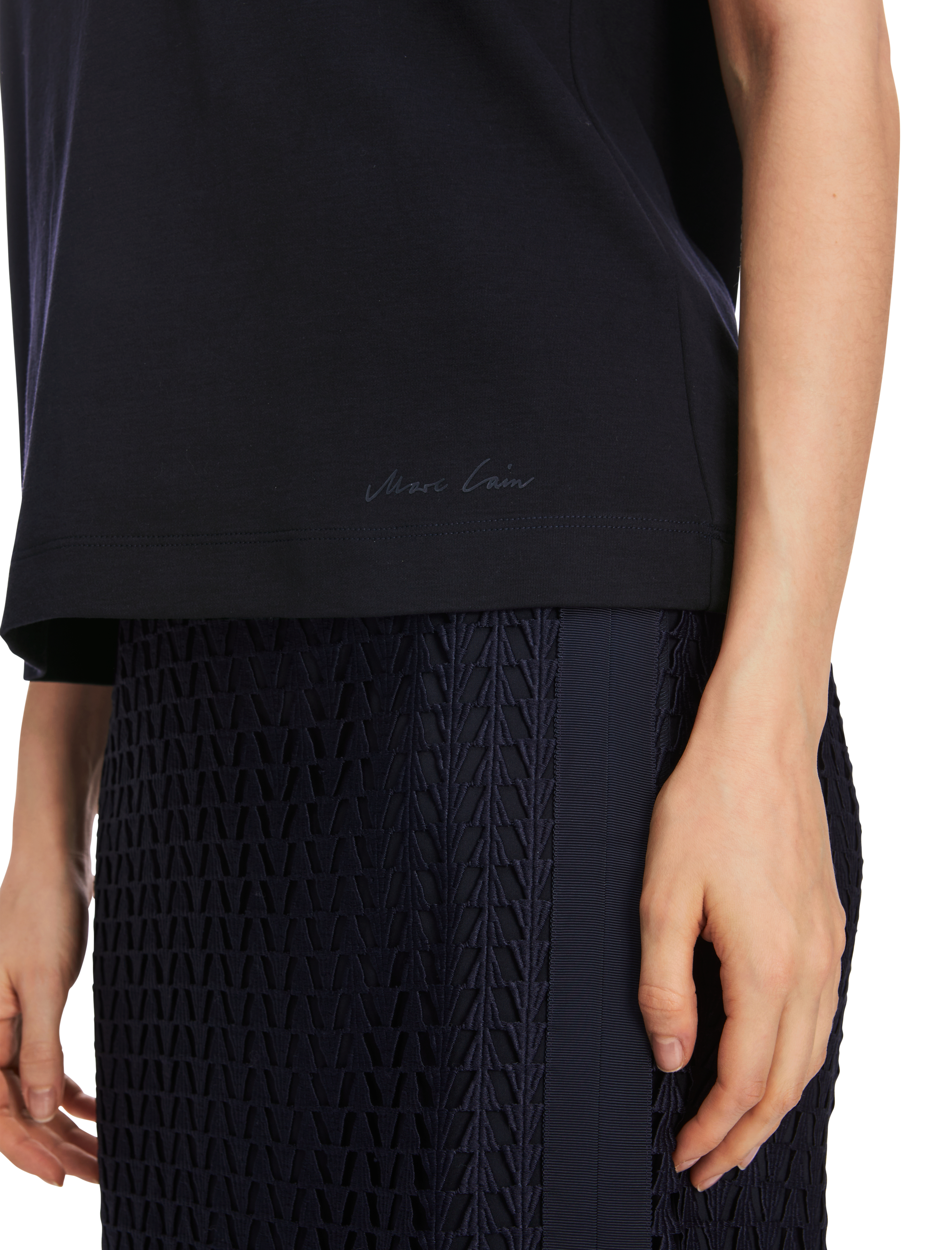 MARC CAIN XC 48.16 J13  T-Shirt mit Strass-Details midnight blue