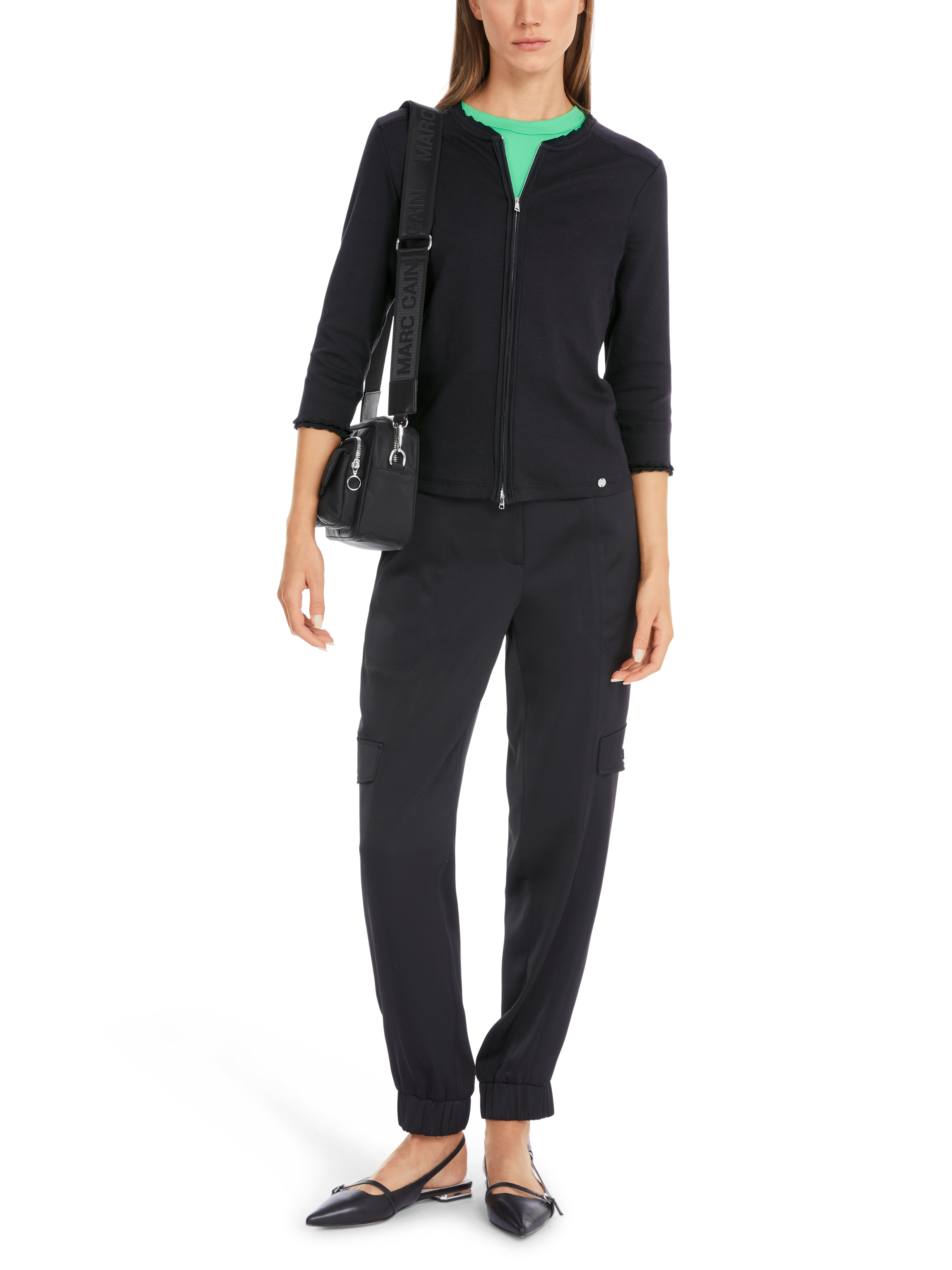 MARC CAIN  YA 31.34 J50 Uni Jacke in Cotton-Ripp Black