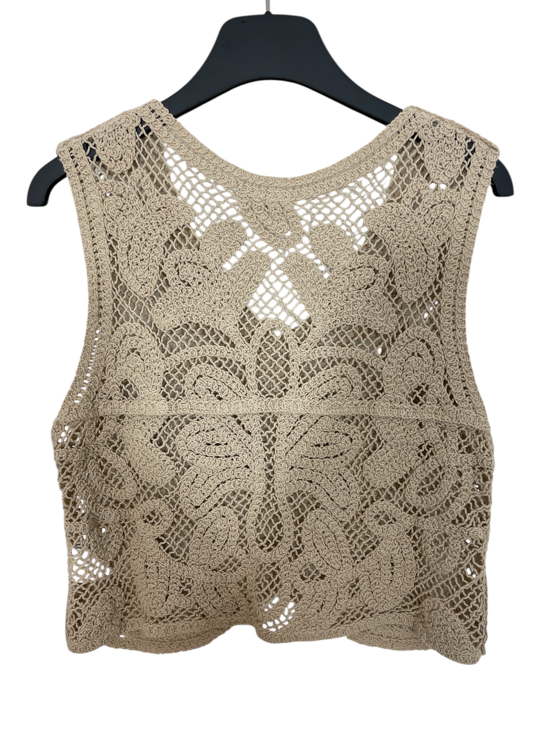 VICOLO 77036D Damen Häkelweste Strick Weste VANILLA VICOLO 77036D Damen Häkelweste Strick Weste VANILLA