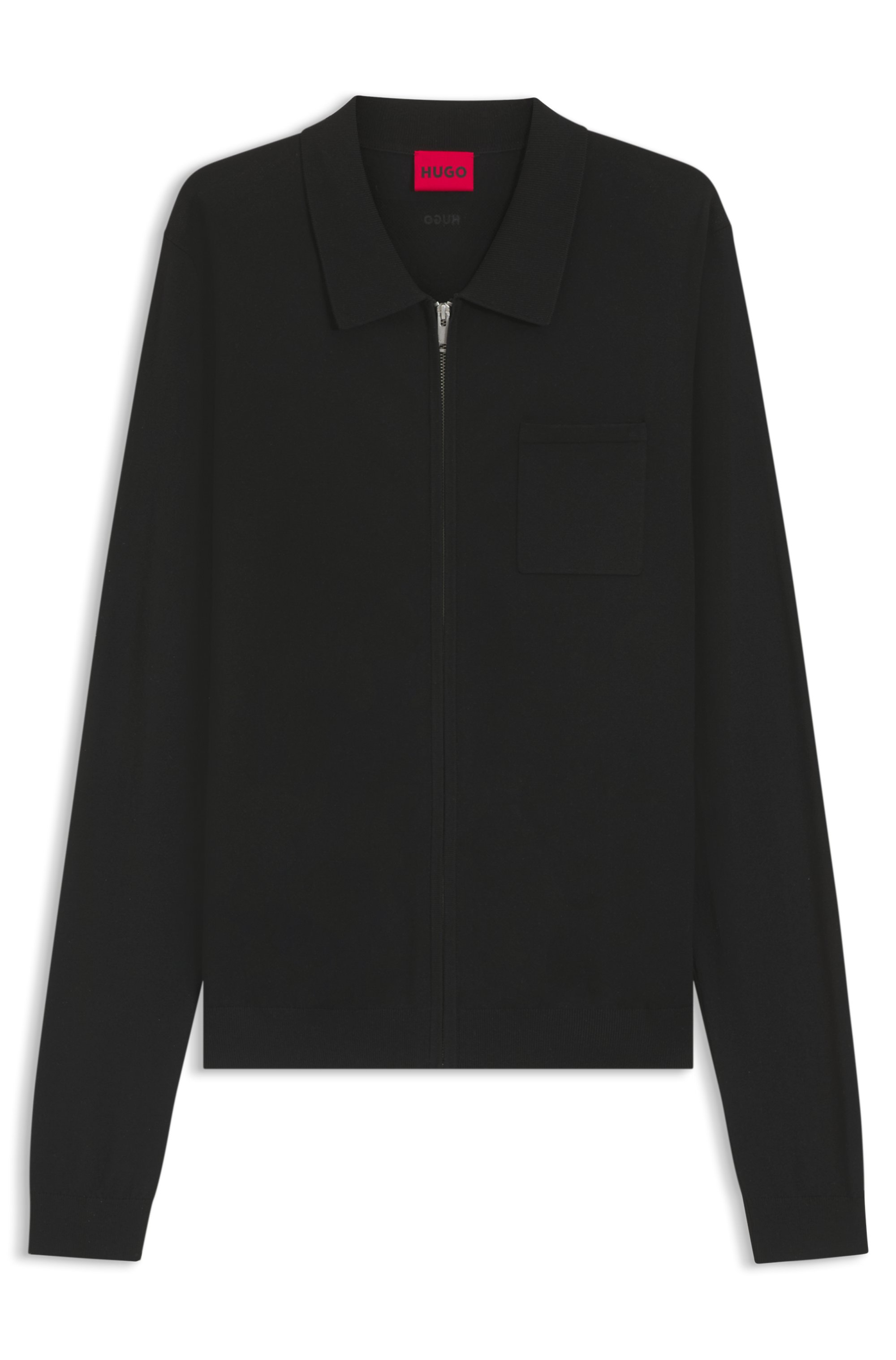 HUGO 50543769 San Jean-CV Herren Strickjacke Schwarz