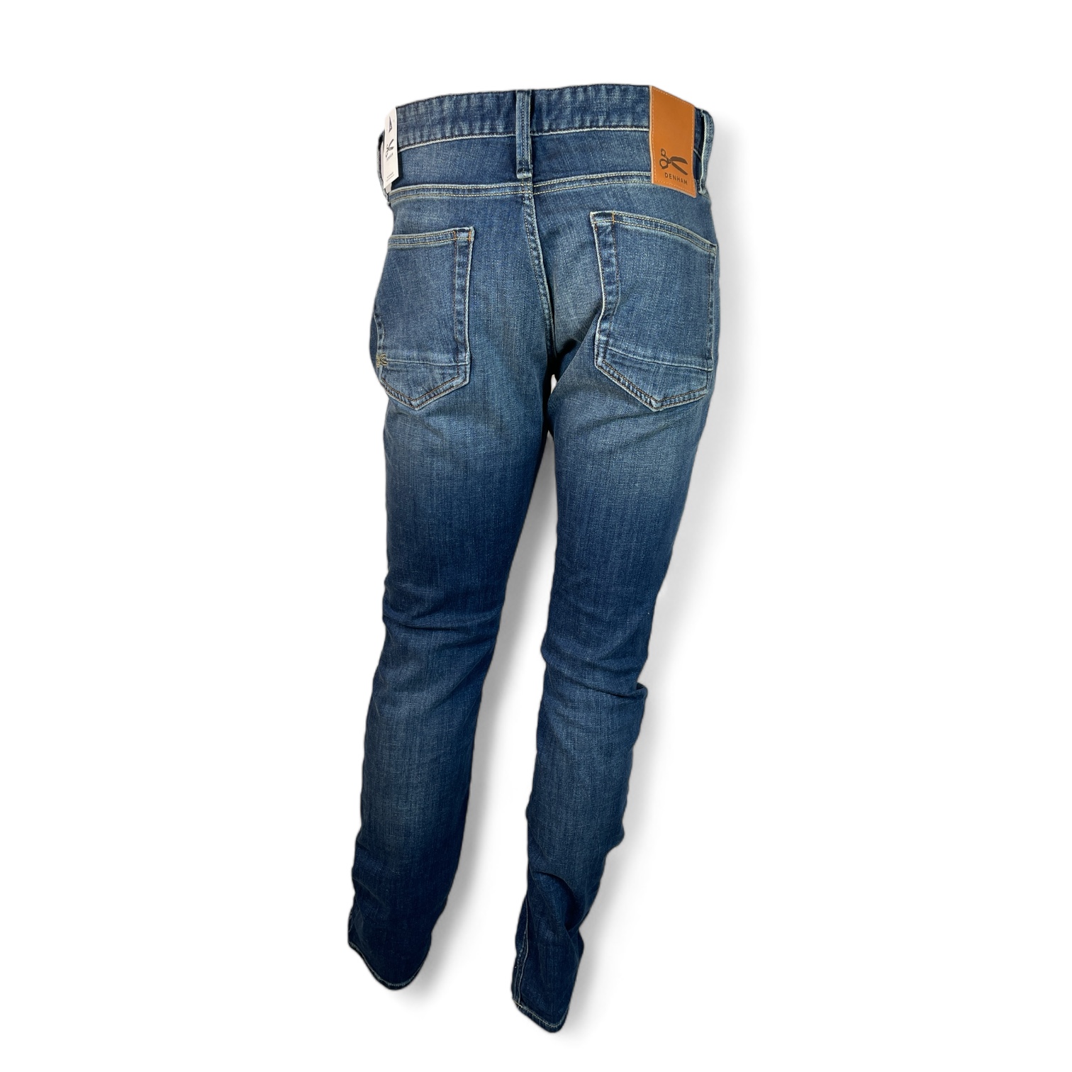 DENHAM 01-23-08-11-107 RIDGE AWD STRAIGHT FIT HERREN JEANS MIT KNOPFLEISTE DARK BLUE