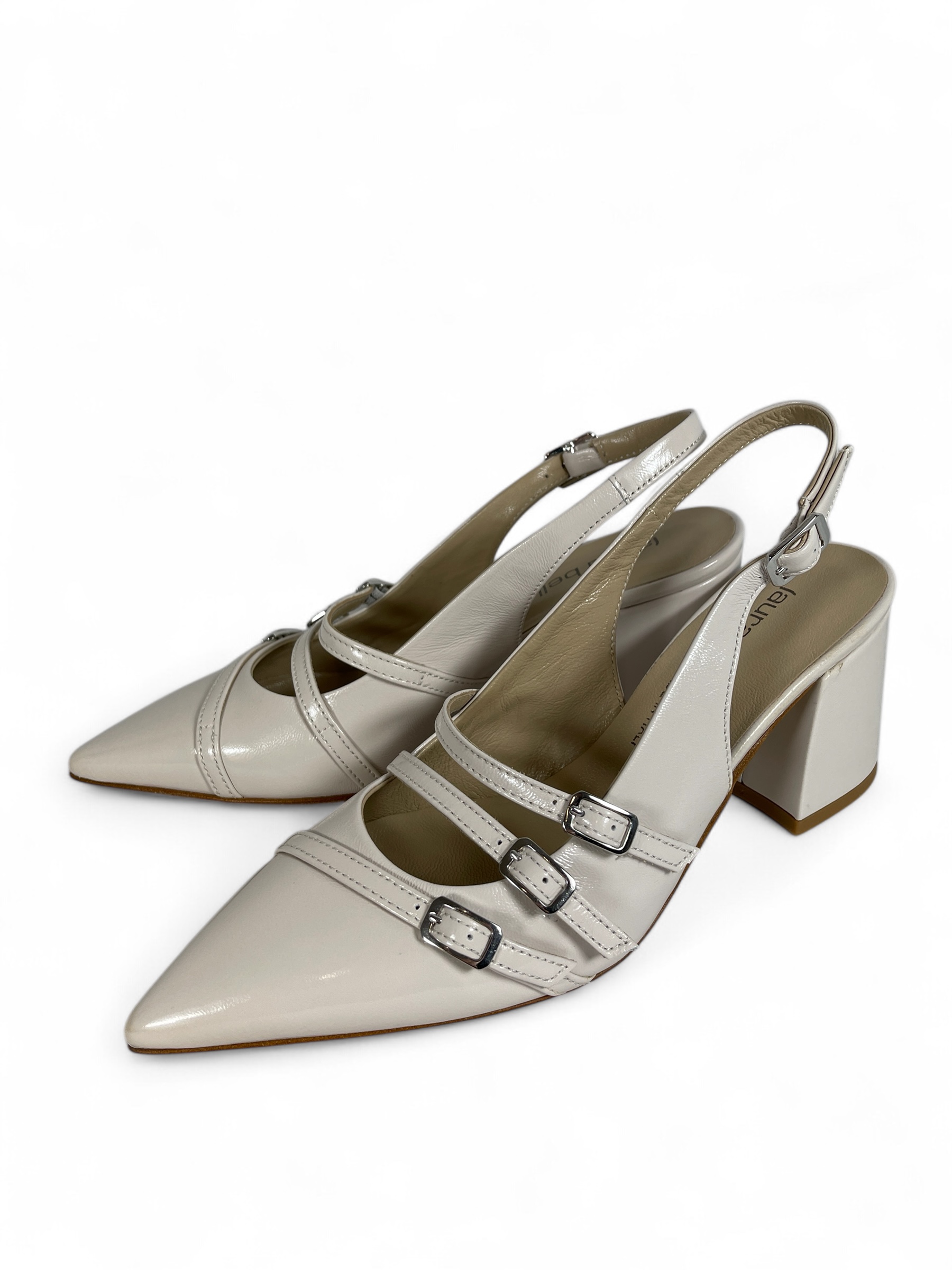 Laura Bellariva - 9872 HARRODS Damen Slingpumps mit Schnallen Panna