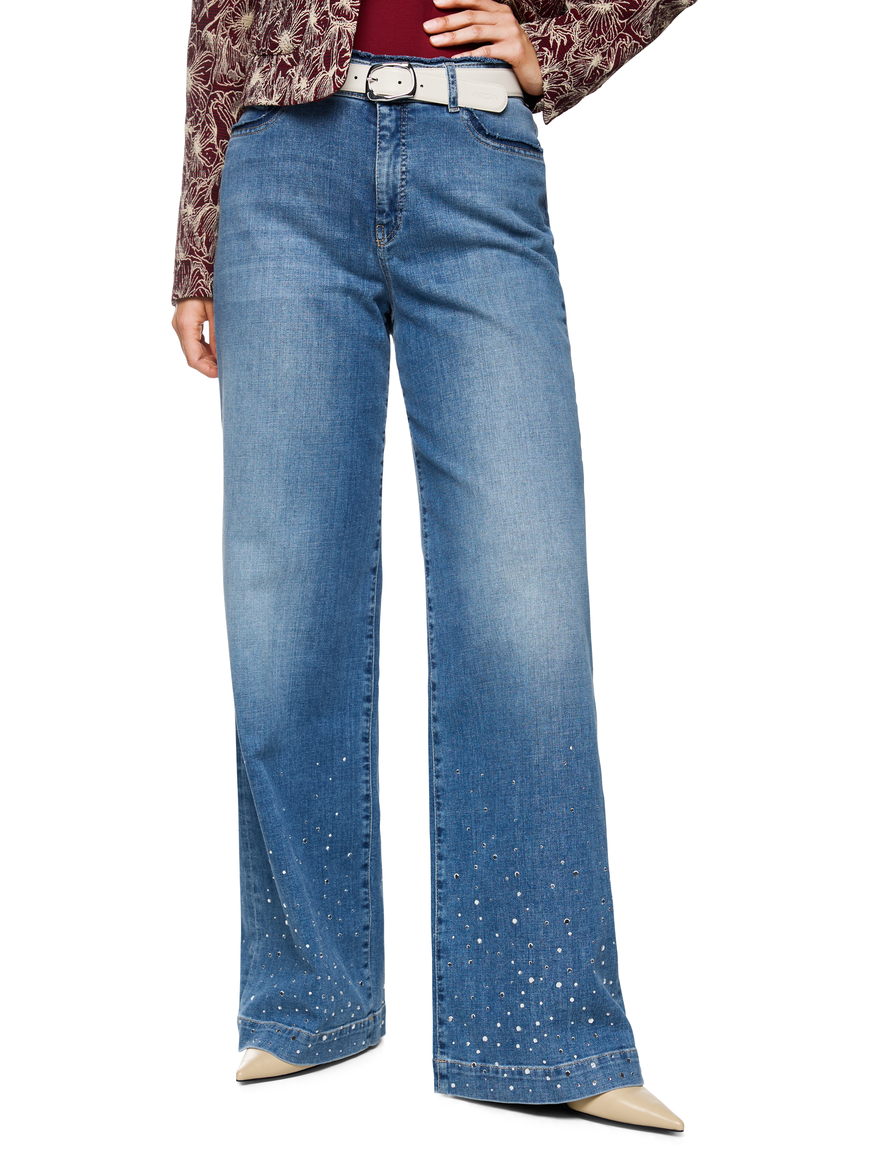 MARC CAIN ZP 82.11 D04 Weite Jeans WARRI Rethink Together blue denim