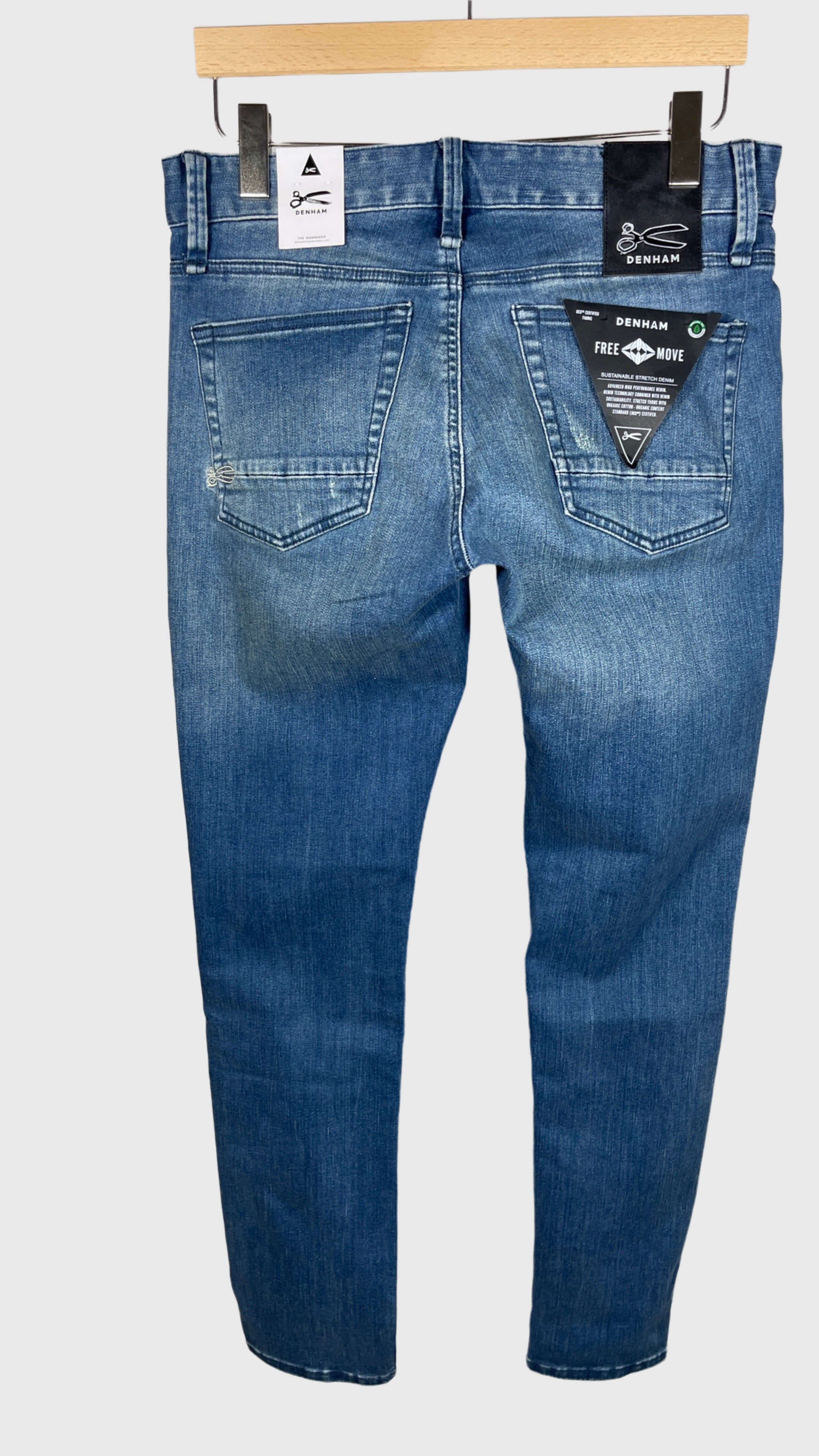 DENHAM 01-21-07-11-016 BOLT BLFMIV Herren Jeans Hellblau Wasched Look Blue