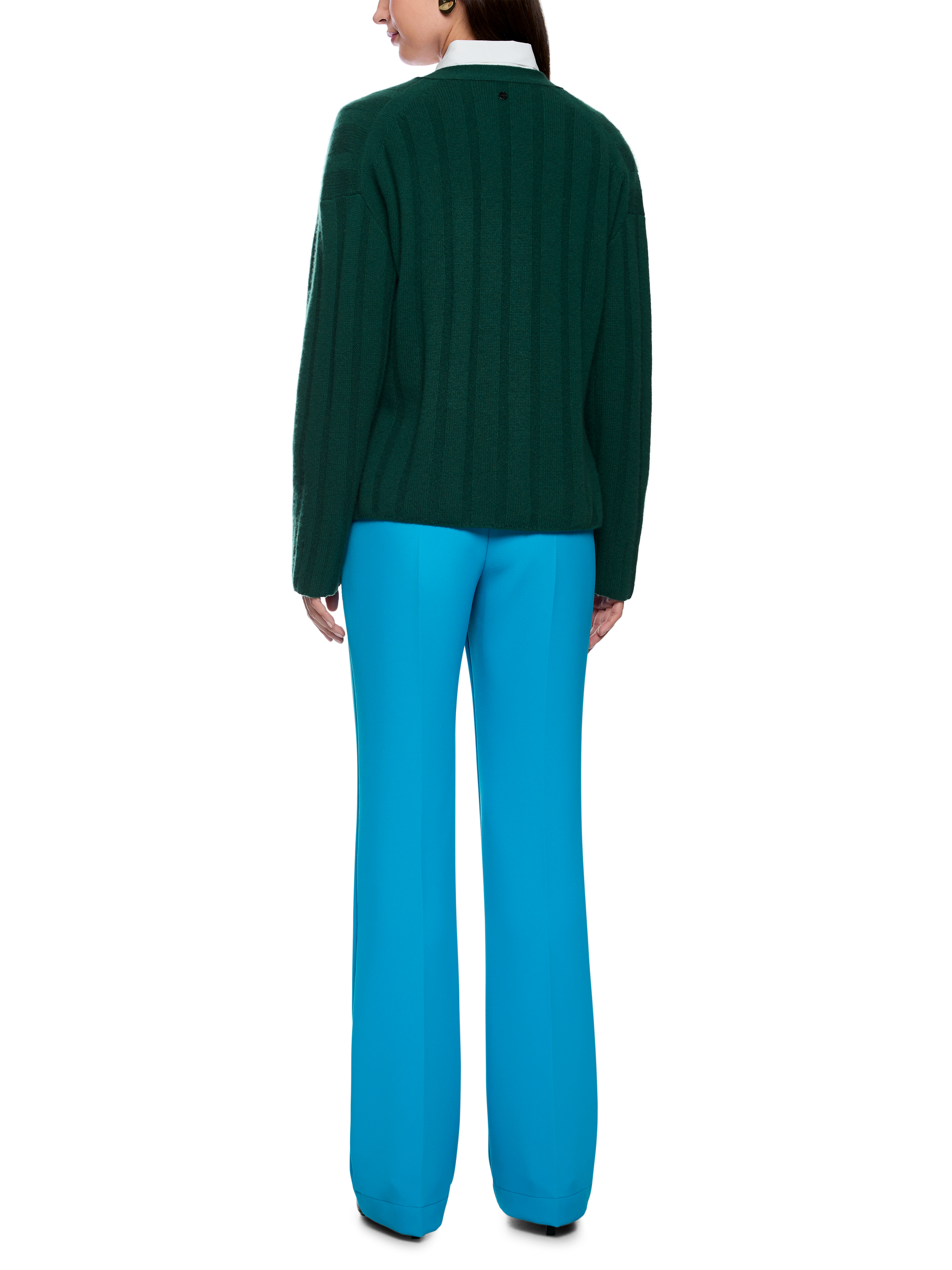MARC CAIN ZC 81.29 W60 Hose FAID mit hohem Bund und Biese Blau