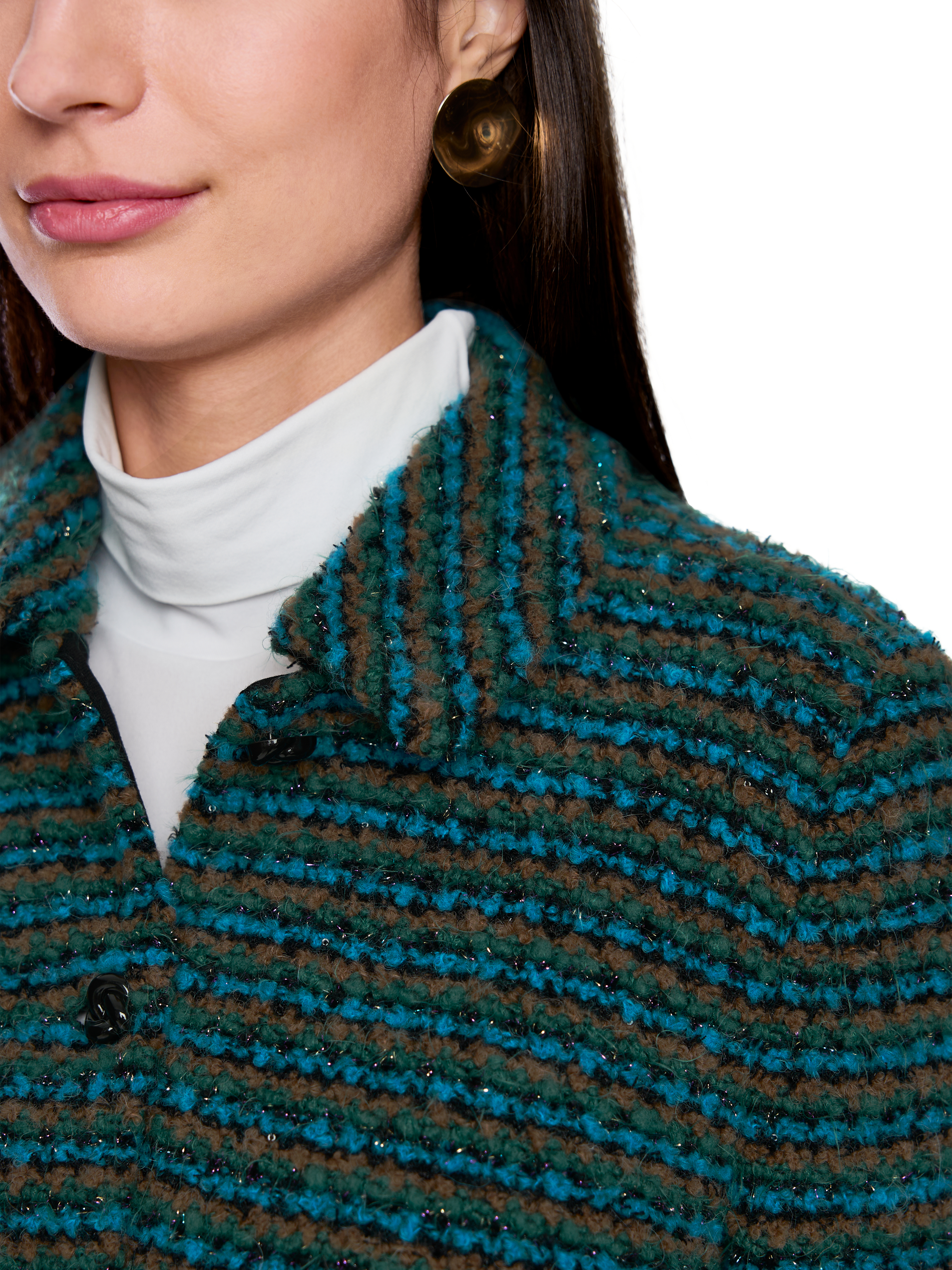 MARC CAIN ZC 39.20 M64  Cardigan mit Lurex dark jade green