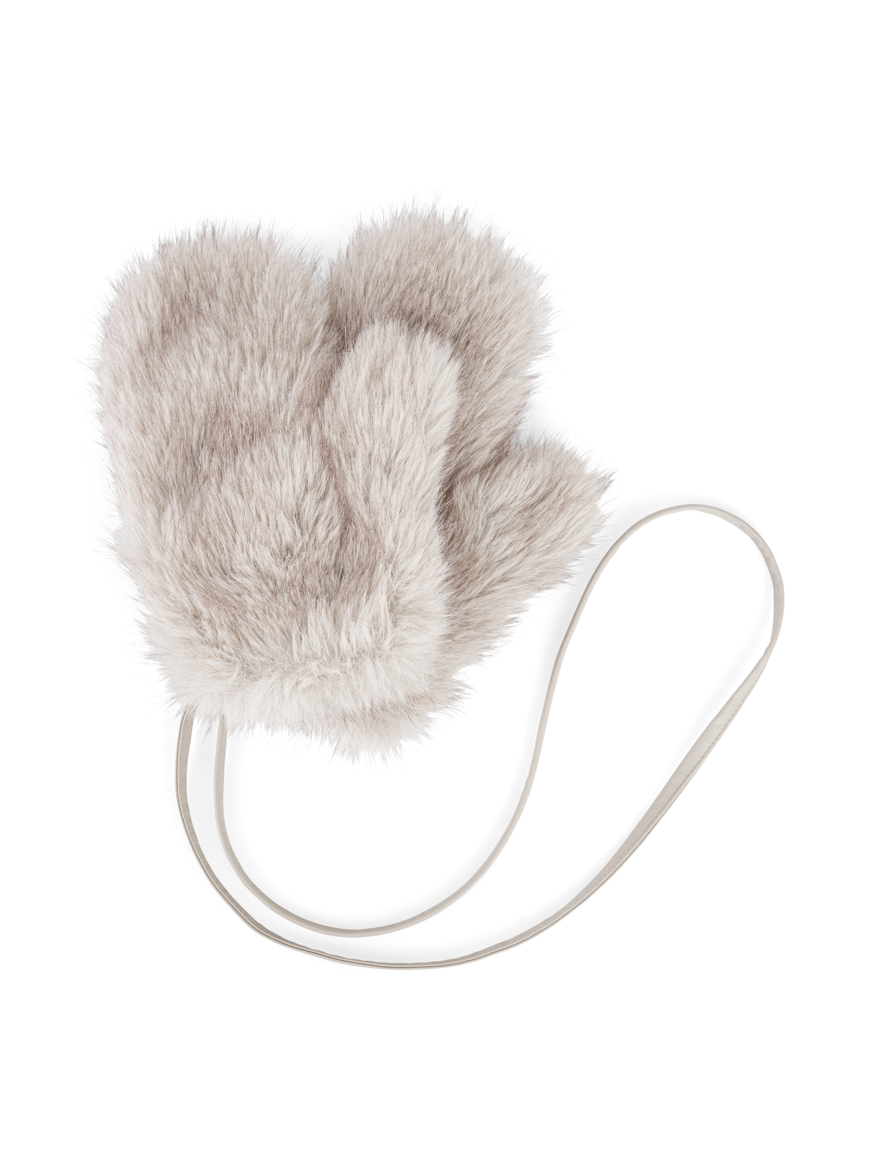 MARC CAIN ZC F1.01 Z64 Kuschelige Fake Fur Fäustlinge smoke