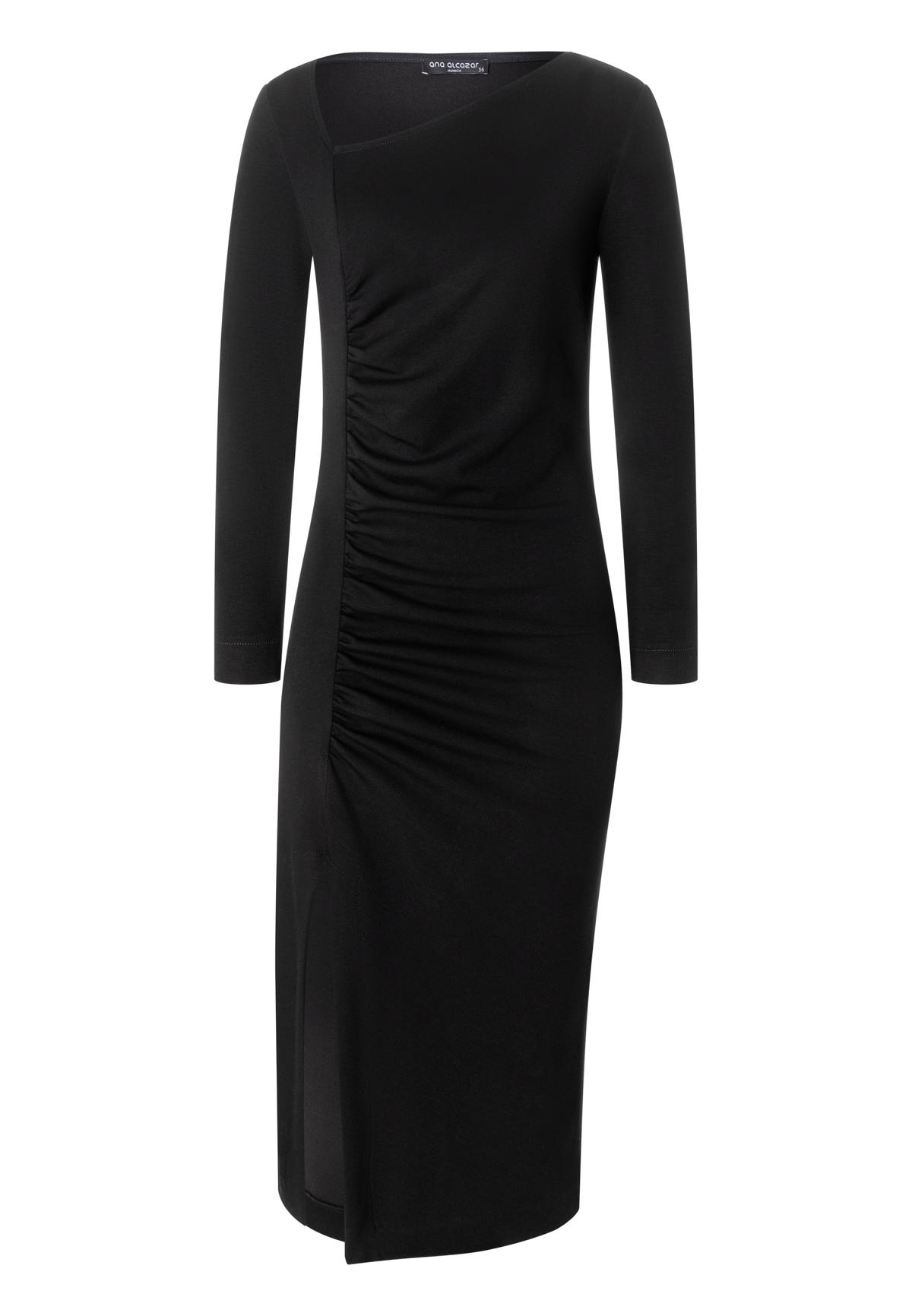 ANA ALCAZAR 040208-3427 dress gathering Damen Kleid langer Arm stretch original black