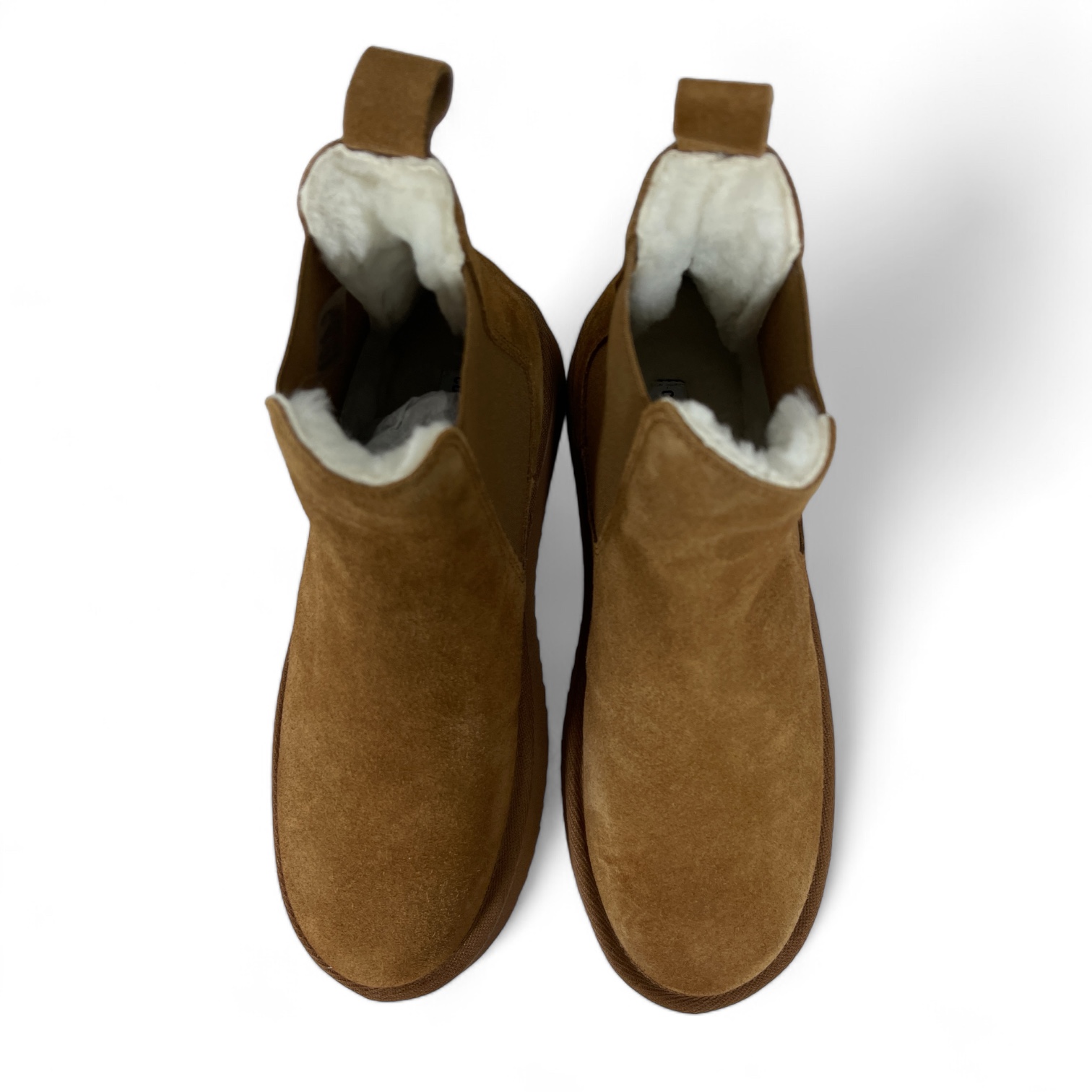 COPENHAGEN - CPH258 SUEDE LAMMFELLSTIEFEL BOOTS STRETCH-EINSÄTZE BRAUN COGNAC