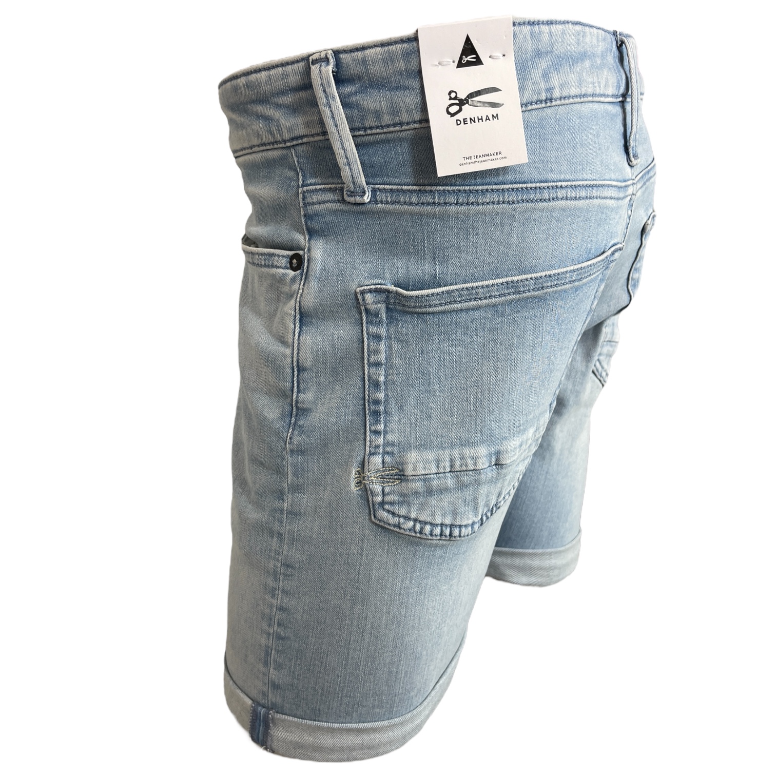 DENHAM 01-24-04-16-050 RAZOR HERREN JEANS SHORTS MIT KNOPFLEISTE STRETCH FMFB LIGHT BLUE