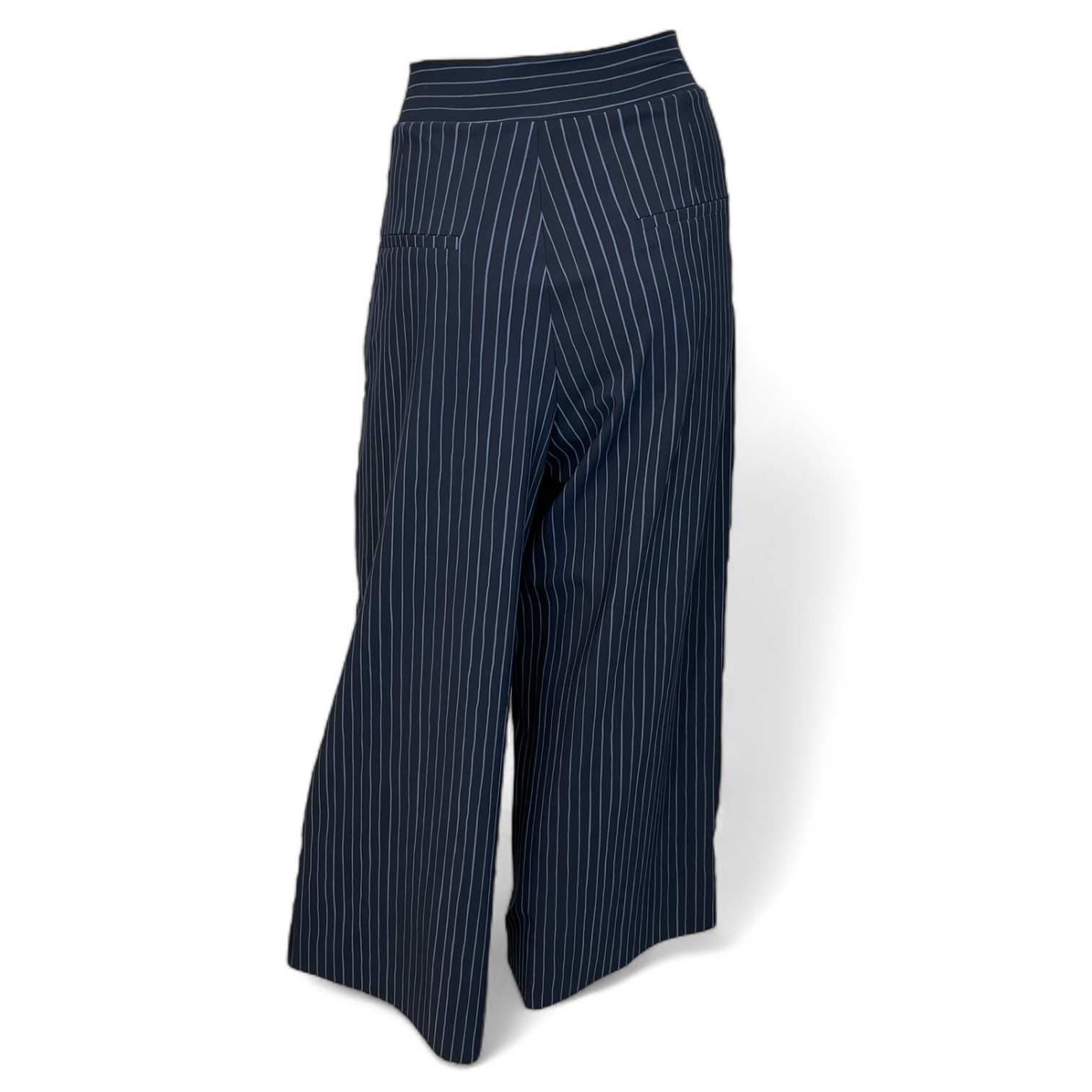 JAPAN TKY - KONA STRIPE DAMEN HOSE CULOTTE AUS TECHNOSTRETCH MIT NADELSTREIFEN BLACK-BLUE