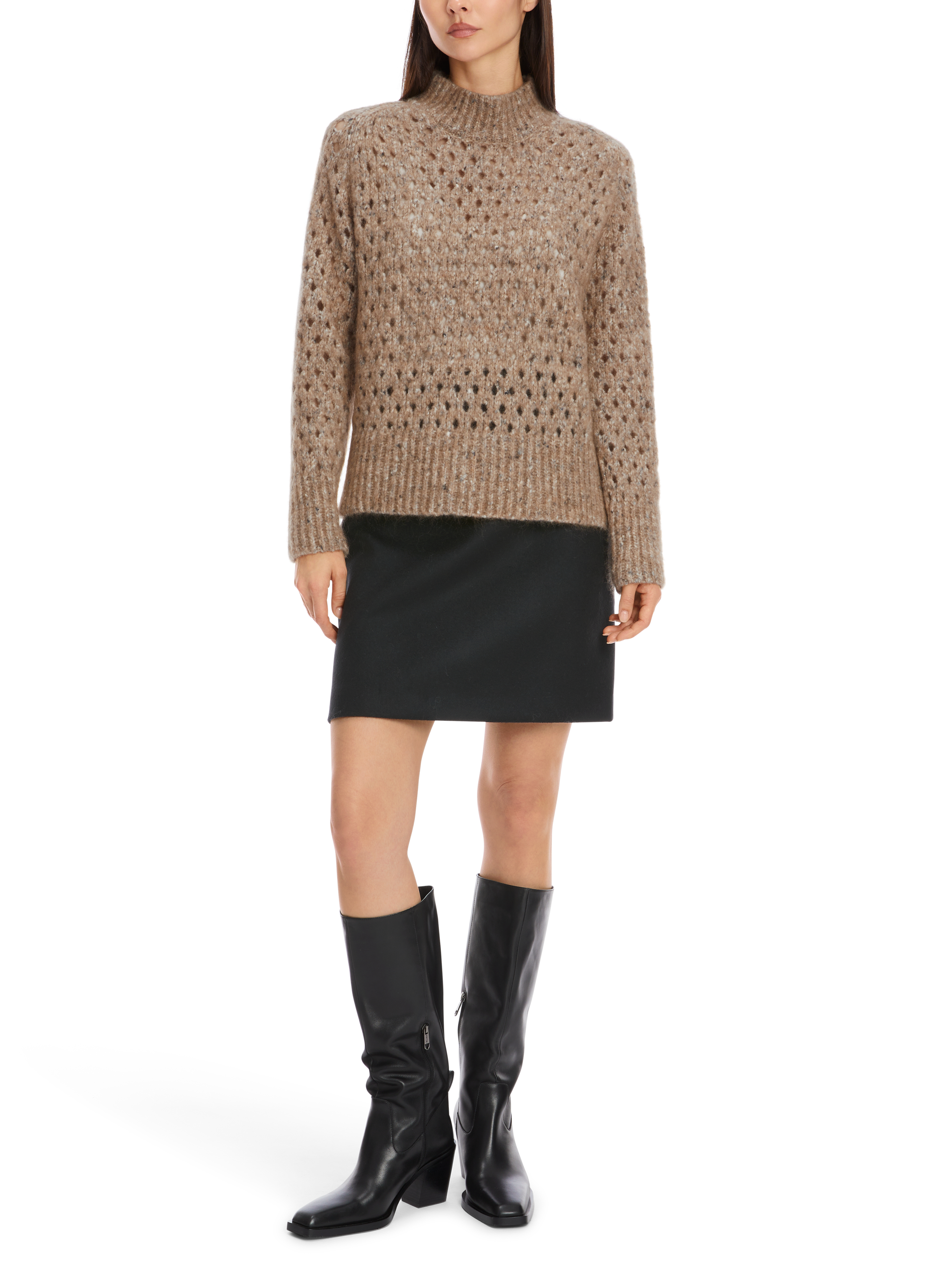 MARC CAIN  XC 41.40 M49 Sweater - Knitted in Germany raffia melange