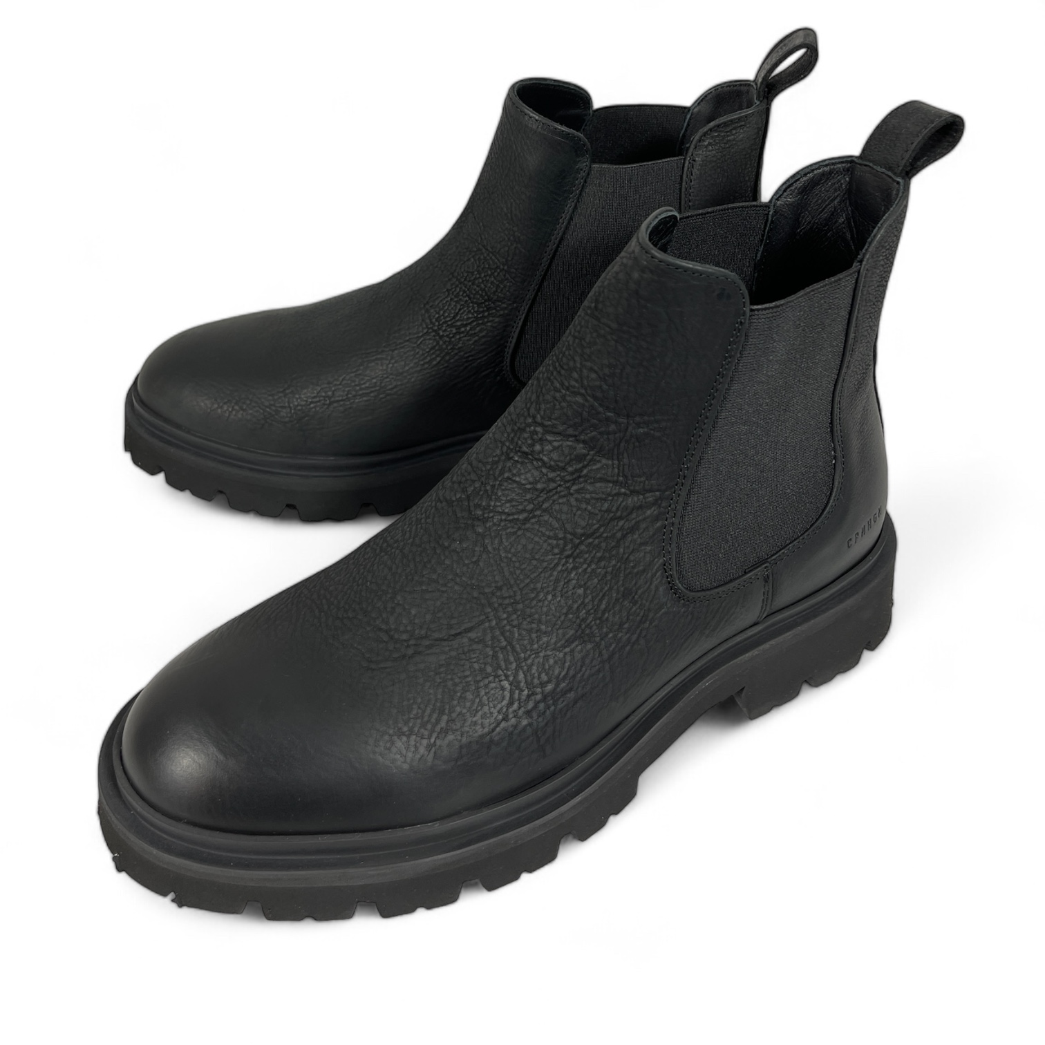 COPENHAGEN CPH128M WAXED NABUK CHELSEA BOOTS LEDER SCHWARZ