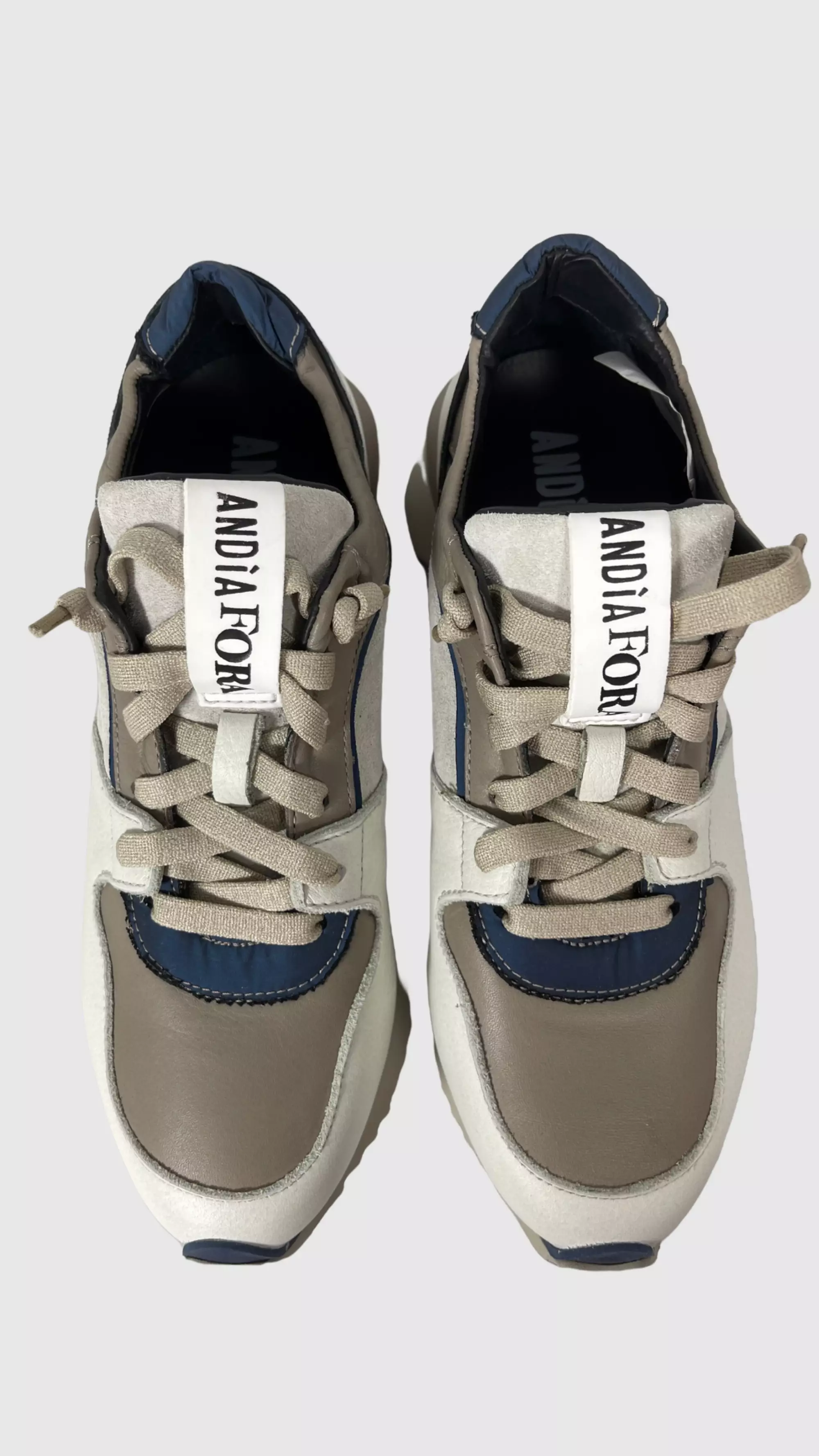 ANDIA FORA RUFFLE D DAMEN SNEAKER STEIN GRAU/ HELLBRAUN.