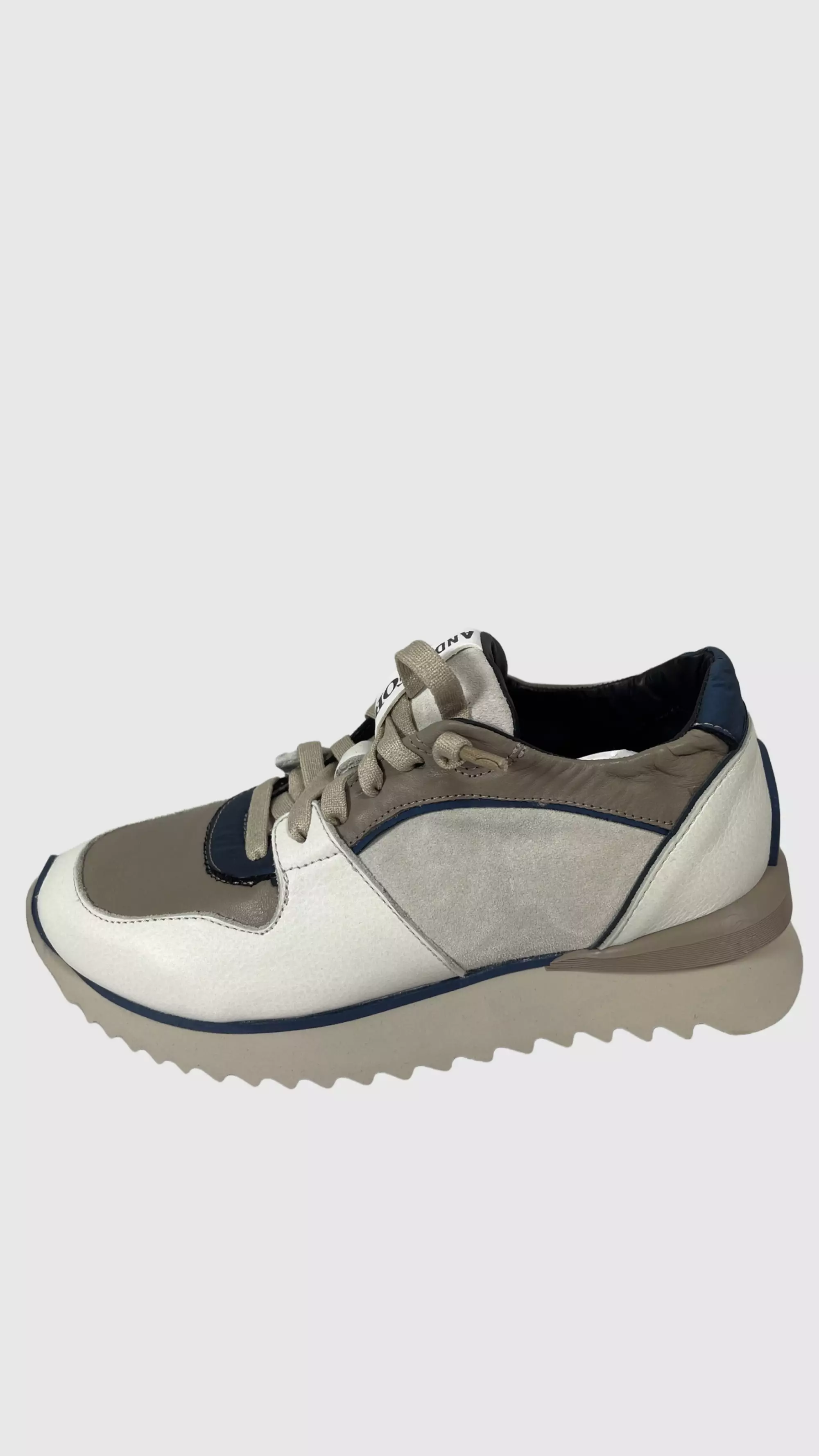 ANDIA FORA RUFFLE D DAMEN SNEAKER STEIN GRAU/ HELLBRAUN.