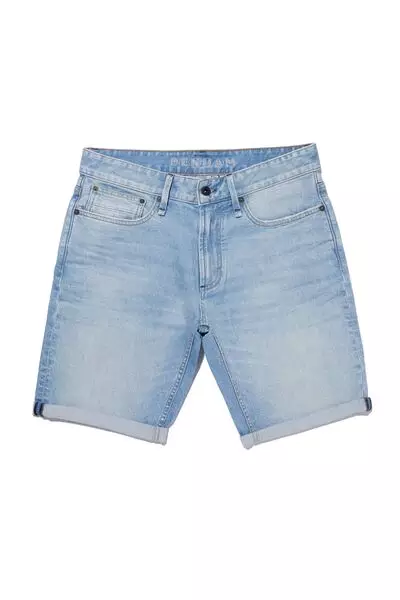 DENHAM 01-22-04-16-010 RIDGE SHORT LI Herren Jeansshorts Stretch Washed Look Blue