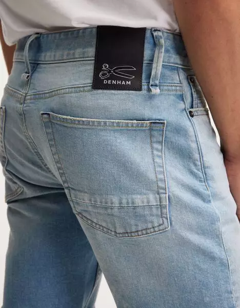 DENHAM 01-22-04-16-010 RIDGE SHORT LI Herren Jeansshorts Stretch Washed Look Blue
