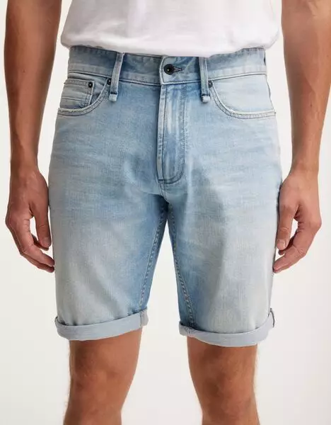DENHAM 01-22-04-16-010 RIDGE SHORT LI Herren Jeansshorts Stretch Washed Look Blue