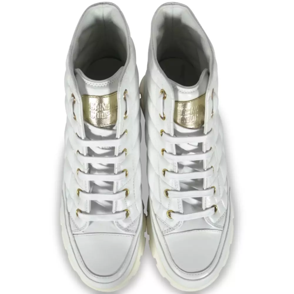 CANDICE COOPER NINJA VITAMINIC BIAN NAPPA BIANCO 2502016-01 Gesteppte Sneaker in Weiß 9105 CANDICE COOPER NINJA VITAMINIC BIAN NAPPA BIANCO 2502016-01 Gesteppte Sneaker in Weiß 9105