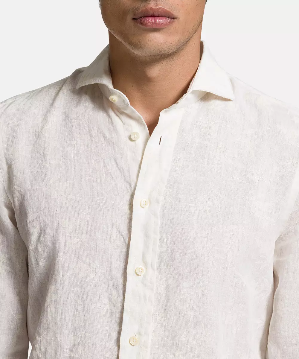 BALDESSARINI B3 10021.3107 BLD-C-Hugh Herren Hemd aus Leinen langer Arm elfenbein beige BALDESSARINI B3 10021.3107 BLD-C-Hugh Herren Hemd aus Leinen langer Arm elfenbein beige