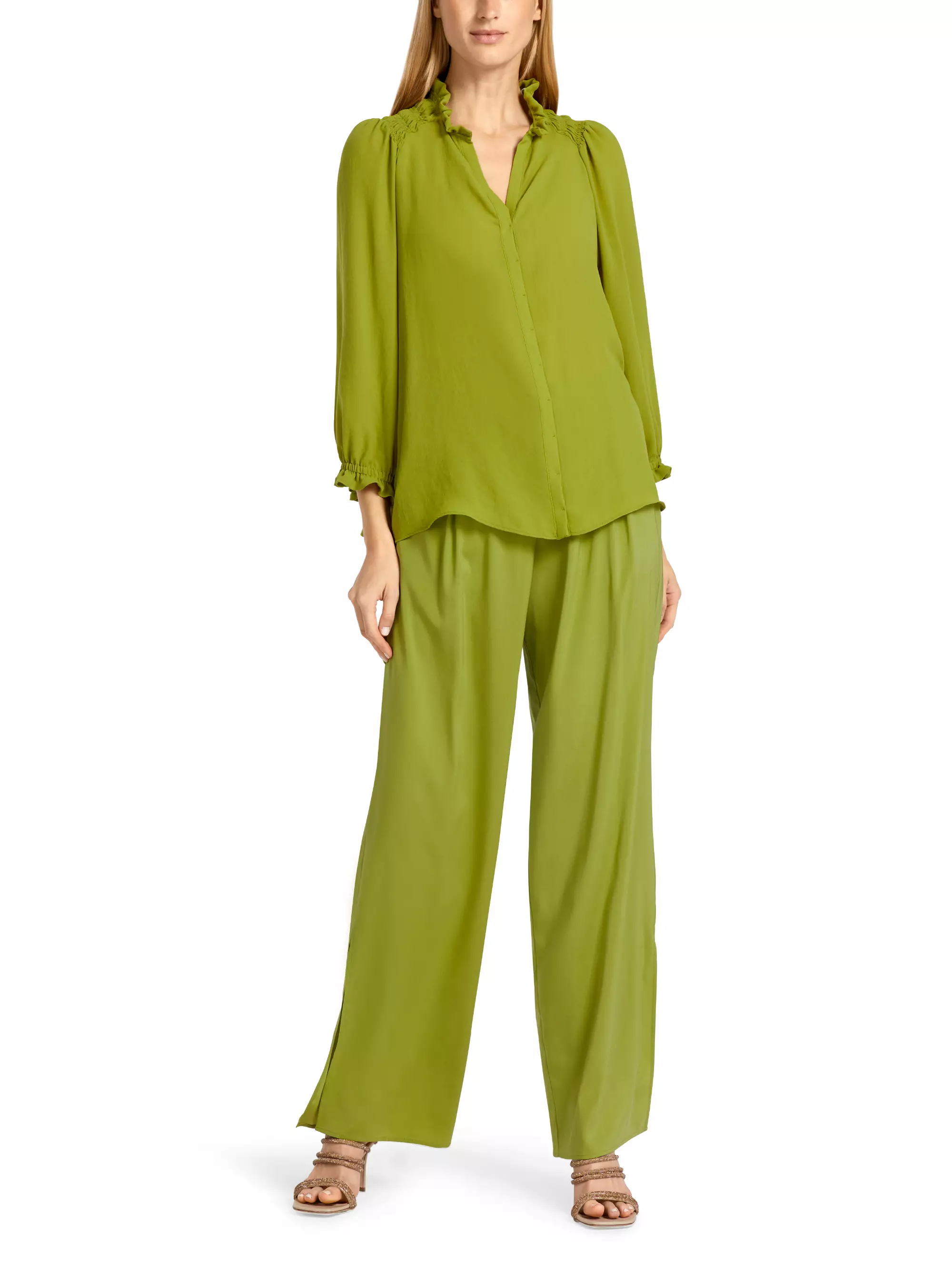 MARC CAIN UC 51.25 W30 Bluse "Rethink Together" deep oliv green grün