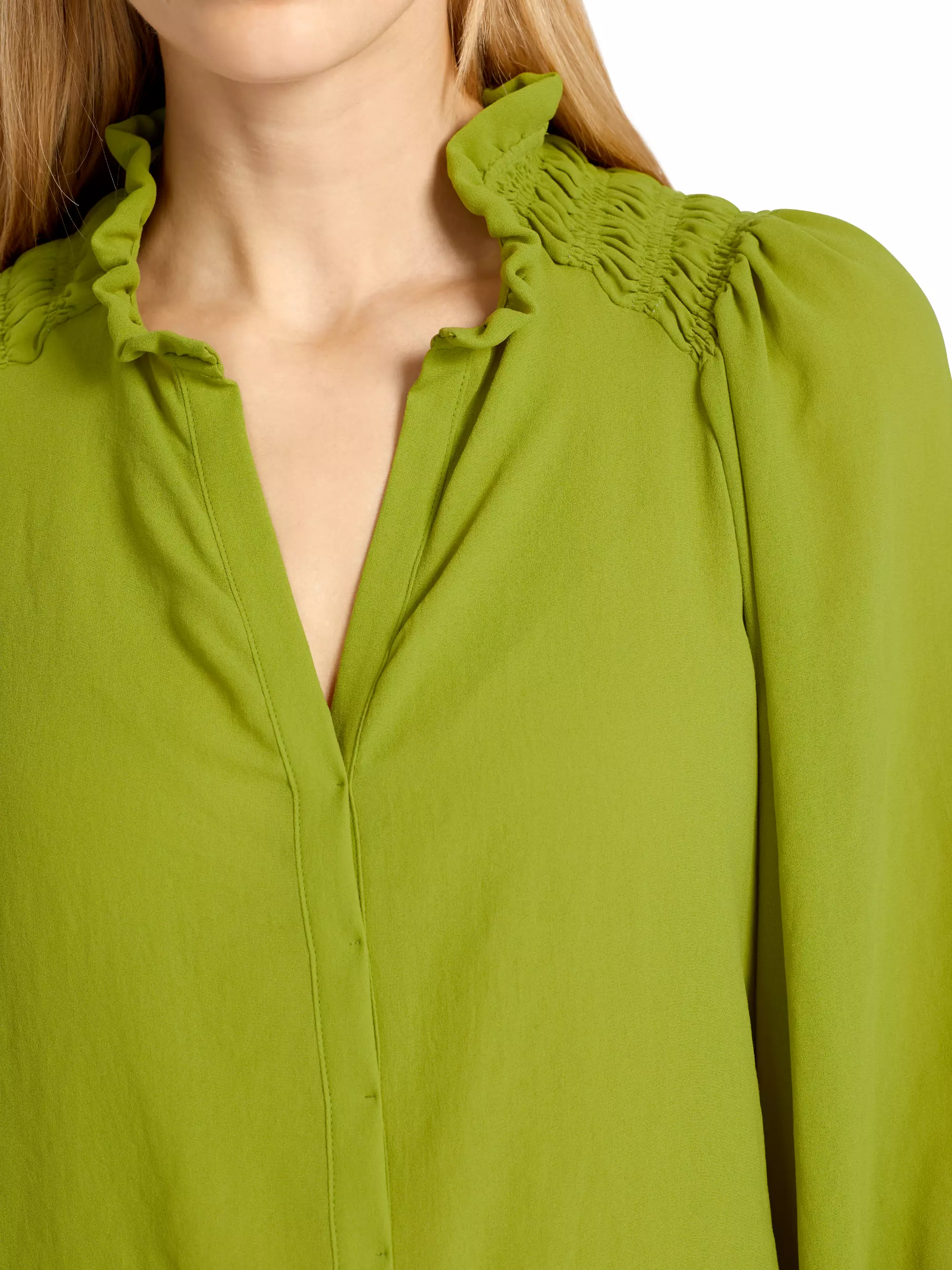 MARC CAIN UC 51.25 W30 Bluse "Rethink Together" deep oliv green grün