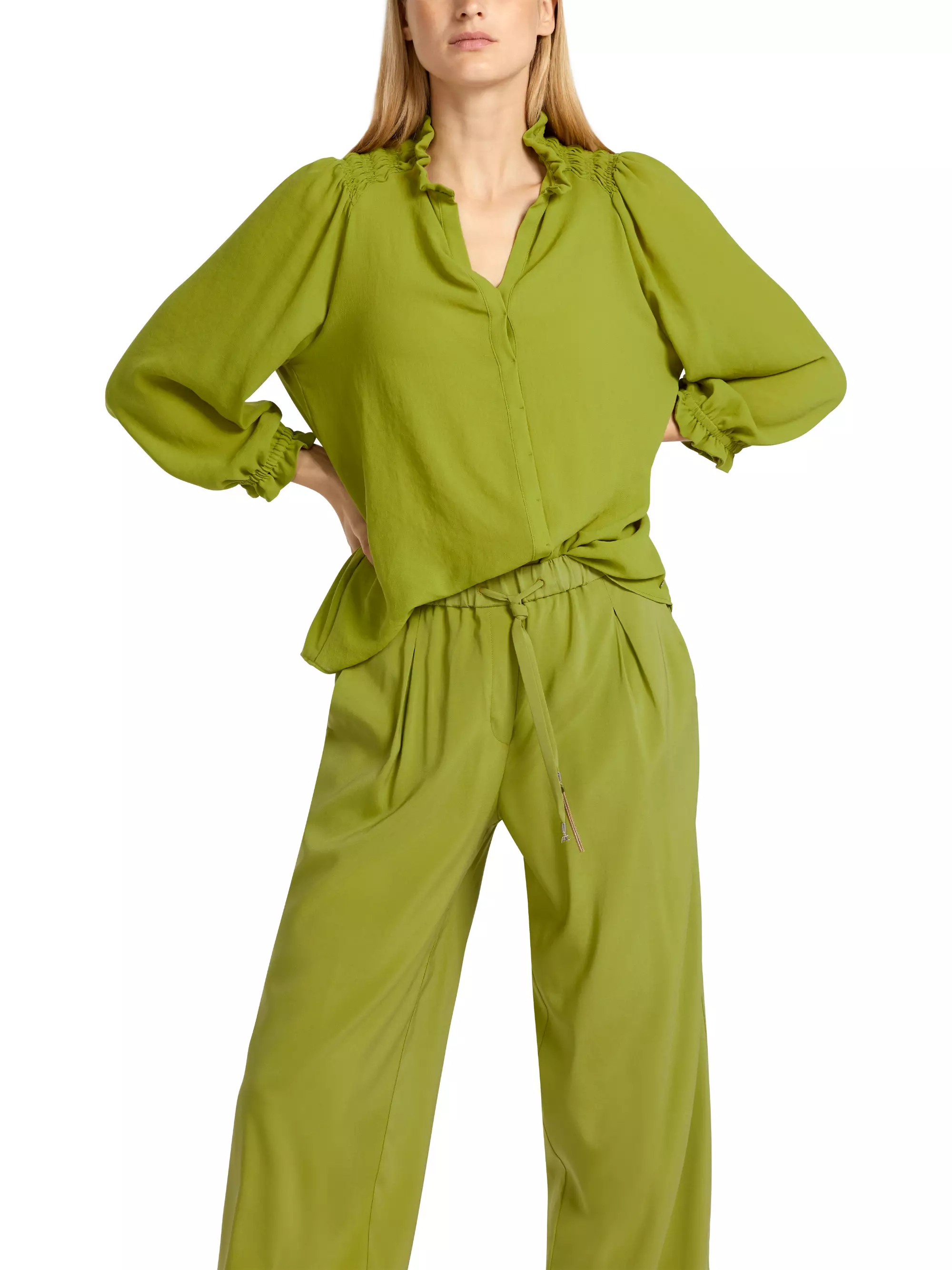 MARC CAIN UC 51.25 W30 Bluse "Rethink Together" deep oliv green grün
