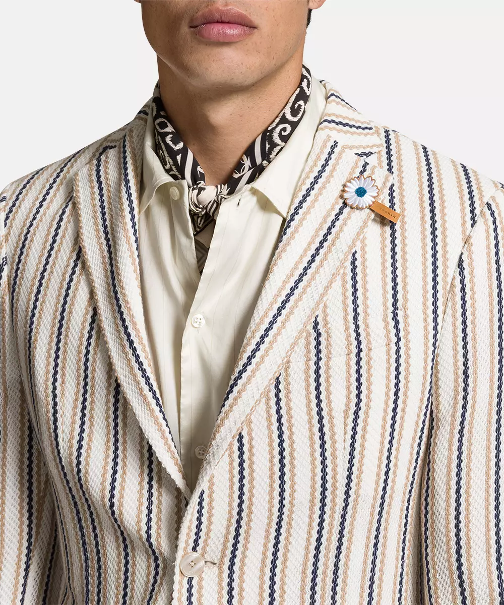 BALDESSARINI B0 15735.8176 BLD-Seba-1 Herren Sakko in Grau-Beige-Ecru gestreift turtledove BALDESSARINI B0 15735.8176 BLD-Seba-1 Herren Sakko in Grau-Beige-Ecru gestreift turtledove